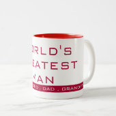 Eenvoudige Tekst Typografie Tweekleurige Koffiemok (Voorkant rechts)