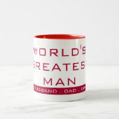 Eenvoudige Tekst Typografie Tweekleurige Koffiemok (Center)