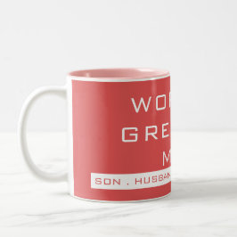 Eenvoudige Tekst Typografie Tweekleurige Koffiemok