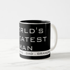 Eenvoudige Tekst Typografie Tweekleurige Koffiemok