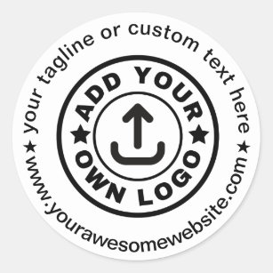 Eenvoudige tekst van de Business Logo Website van  Ronde Sticker