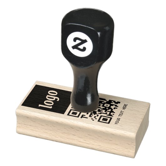 Eenvoudige tekst van de QR-code Rubberstempel (Stempel)