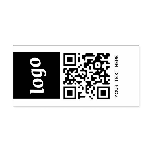 Eenvoudige tekst van de QR-code Rubberstempel (Afrduk)