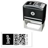 Eenvoudige tekst van de QR-code Zelfinktende Stempel (In situ)