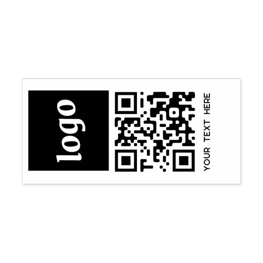 Eenvoudige tekst van de QR-code Zelfinktende Stempel (Design)