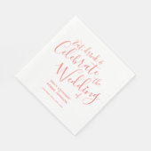 Eenvoudige tekst van het koraalmanuscript op witte servet (Hoek)