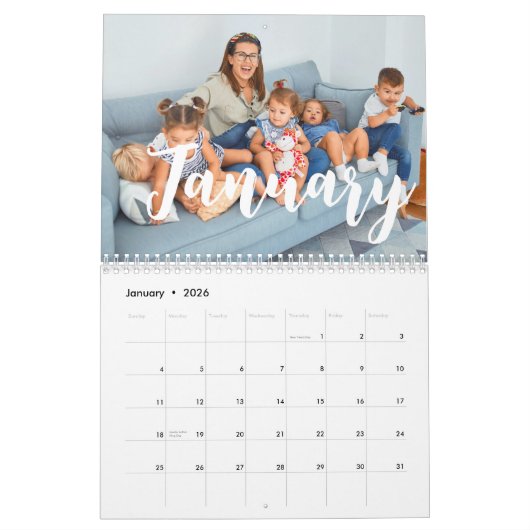 Eenvoudige tekst voor collage van fotorasterfamili kalender (Jan 2026)