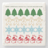 Eenvoudige tekst voor kerstfeesttribune stenen onderzetter (Voorkant)