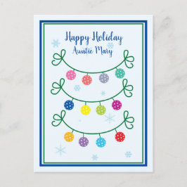 Eenvoudige tekst voor Kerstmis met Pickleball op m Briefkaart