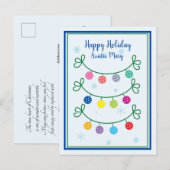 Eenvoudige tekst voor Kerstmis met Pickleball op m Briefkaart (Voorkant / Achterkant)