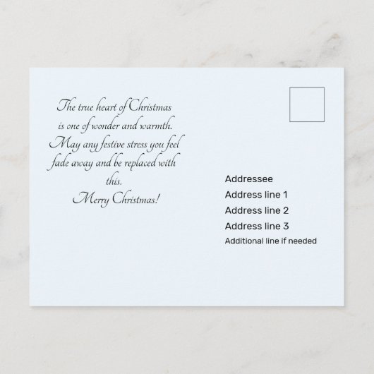 Eenvoudige tekst voor Kerstmis met Pickleball op m Briefkaart (Achterkant)