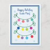 Eenvoudige tekst voor Kerstmis met Pickleball op m Briefkaart (Voorkant)