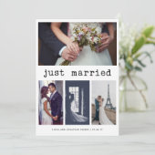 Eenvoudige tekst voor schrijfmachine, gewoon gehuw aankondiging (Staand voorkant)