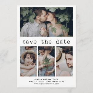 Eenvoudige tekst voor schrijfmachines Sla de datum Save The Date