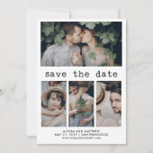Eenvoudige tekst voor schrijfmachines Sla de datum Save The Date (Voorkant)