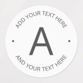 Eenvoudige  tekst | Wit en grijs Labels (Design 2)