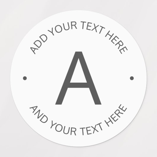 Eenvoudige  tekst | Wit en grijs Labels (Design 1)