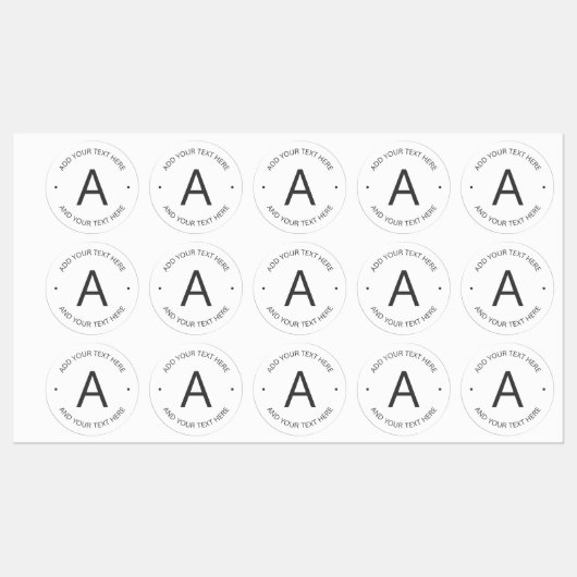 Eenvoudige  tekst | Wit en grijs Labels (Vel)