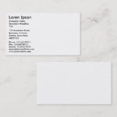 Eenvoudige tekst - wit visitekaartje (Voorkant / Achterkant)