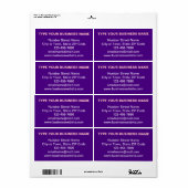 Eenvoudige Tekst Zakelijk Merk op Paarse Verpakkin Etiket (Full Sheet)