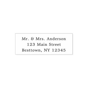 Eenvoudige tekst zelfinktende stempel