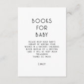 Eenvoudige Tekst Zwart Wit Boeken voor Baby shower Kaart (Voorkant)