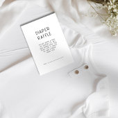 Eenvoudige Tekst Zwart Wit Luier Raffle Baby showe Kaart