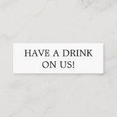 Eenvoudige tekstkaartje Pas getrouwd Wedding Free Mini Visitekaartje (Voorkant)