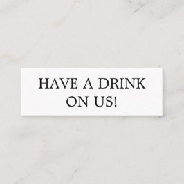 Eenvoudige tekstkaartje Pas getrouwd Wedding Free  Mini Visitekaartje