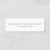 Eenvoudige tekstkaartje Pas getrouwd Wedding Free Mini Visitekaartje (Achterkant)