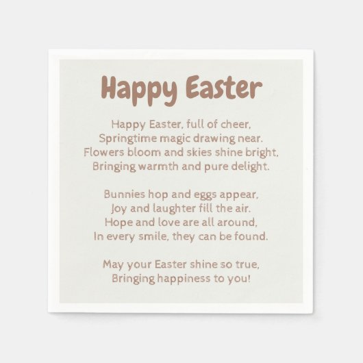 Eenvoudige tekstschets servet (Voorkant)