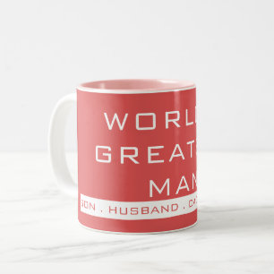 Eenvoudige teksttypografie tweekleurige koffiemok