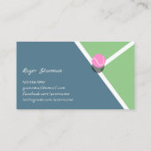 Eenvoudige Tennis Moderne Pastel Visitekaartje (Achterkant)