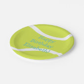 Eenvoudige Tennisbal Verjaardagsfeest Papier bord (Gekanteld)