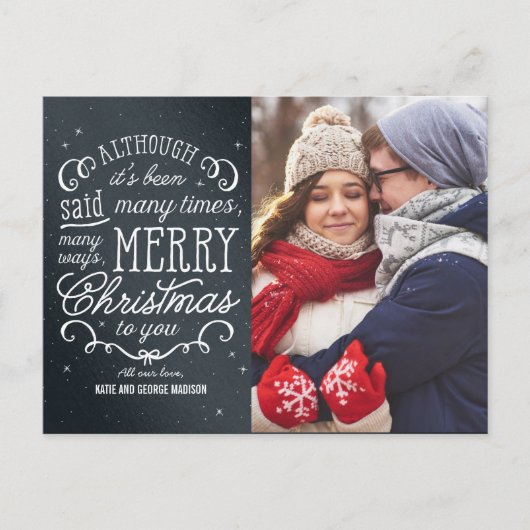 Eenvoudige term bewerkbare kleurenfeestdagen feestdagenkaart (Voorkant)