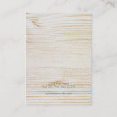 Eenvoudige Terra Cotta Brown Wood Earring Display  Visitekaartje (Achterkant)