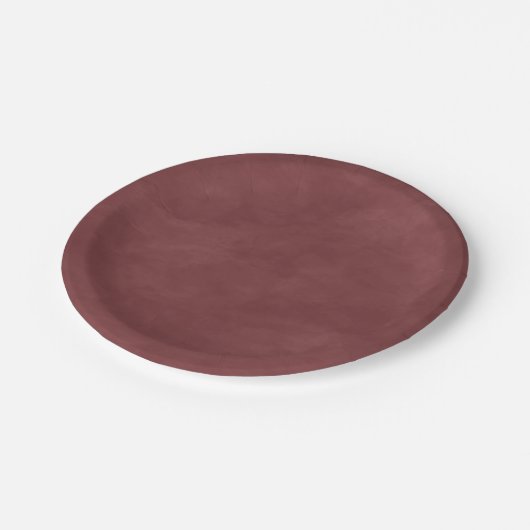 Eenvoudige Terra Rosa Roze Kleur Bewerkbare Waterv Papieren Bordje (Gekanteld)