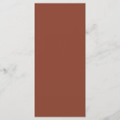 Eenvoudige terracotta bloemenbruiloft menu (Achterkant)