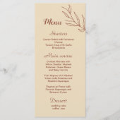 Eenvoudige terracotta bloemenbruiloft menu (Voorkant)