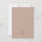 Eenvoudige Terracotta Boho Bloemen en Planten Save The Date (Achterkant)