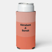 Eenvoudige Terracotta Earth Tones Ombre Wedding Fa Seltzer Blikjeskoeler (Seltzer Achterkant)