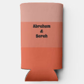 Eenvoudige Terracotta Earth Tones Ombre Wedding Fa Seltzer Blikjeskoeler (Achterkant)