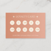 Eenvoudige terracotta gradiënt make-up artiest mar klantenkaartje (Achterkant)