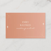 Eenvoudige terracotta gradiënt make-up artiest mar klantenkaartje (Voorkant)