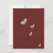 Eenvoudige Terracotta Herfst Herfst Wildbloemen Br Bedankkaart (Achterkant)