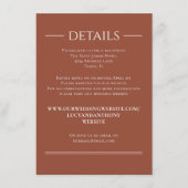 Eenvoudige Terracotta Minimalistische Website Deta Informatiekaartje (Voorkant)