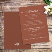 Eenvoudige Terracotta Minimalistische Website Deta Informatiekaartje