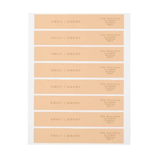 Eenvoudige terracotta Modern Calligraphy Wedding (Vel)