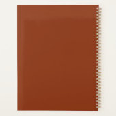Eenvoudige terracotta moderne typografie jaar mono planner (Achterkant)
