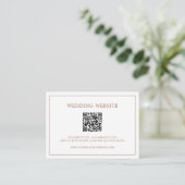 Eenvoudige Terracotta Monogram QR Code Elegante Tr Informatiekaartje (Staand voorkant)